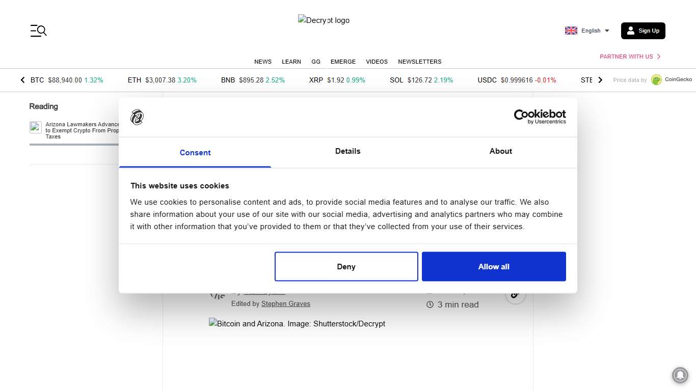 Arizona Lawmakers Advance Bill to Exempt Crypto From Property Taxes - Decrypt